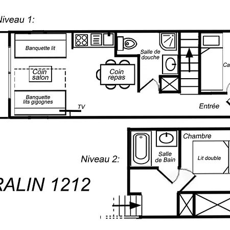 Agreable Duplex Ouest Quartier Chatelet - Ideal Pour Famille De 6 - Fr-1-182-107 Apartmán Méribel